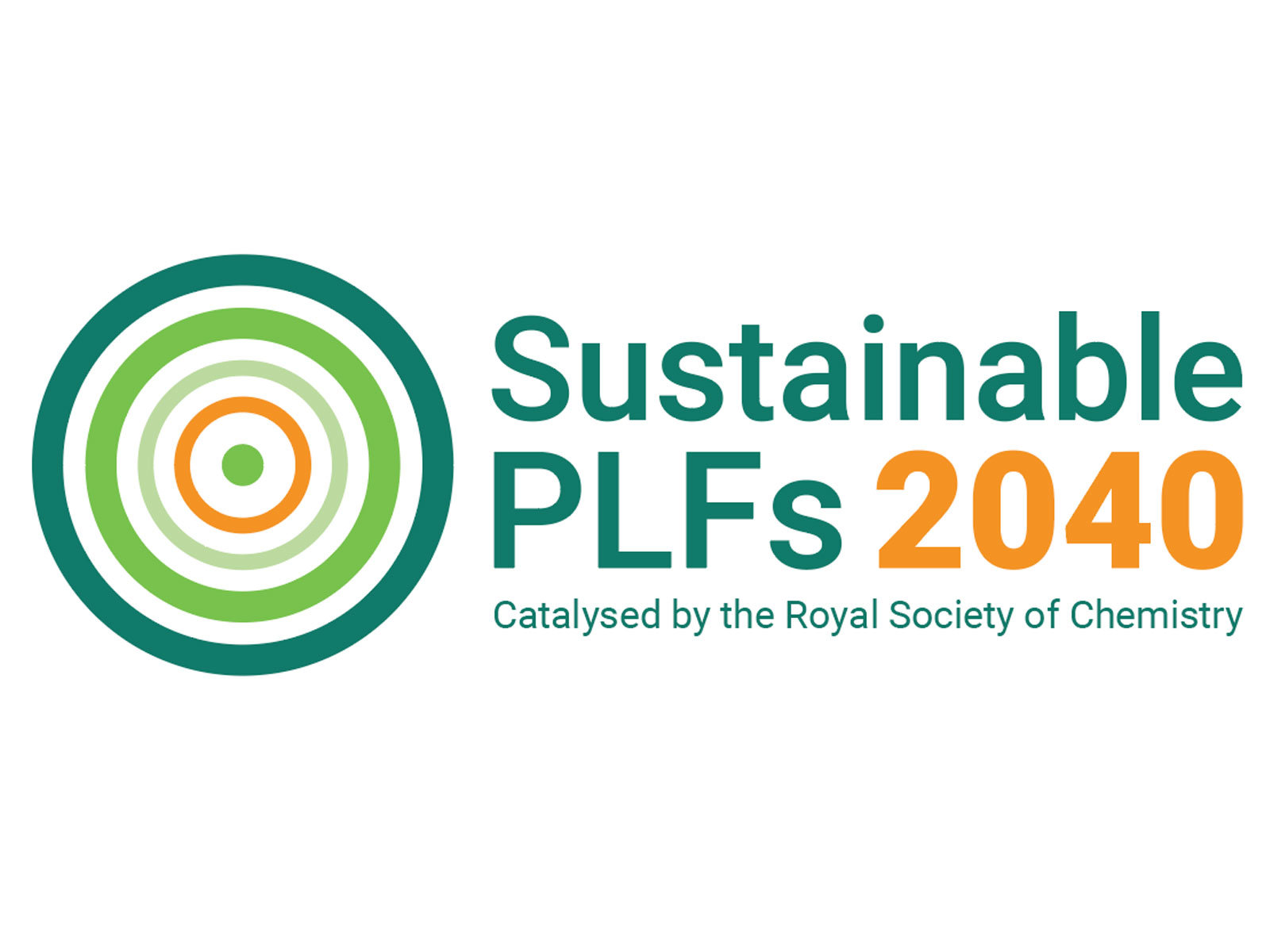 PLFs 2040 logo which looks like a target with green rings